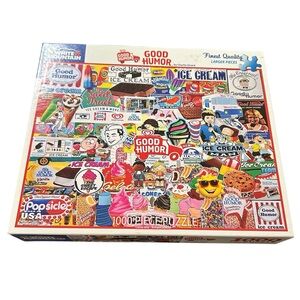 White Mountain Ice Cream Puzzle Colorful Jigsaw 1000 piece puzzle complete